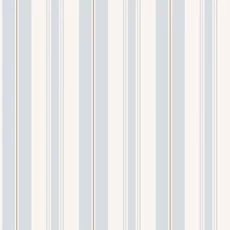 Kép 1/3 - Boras Csíkos klasszikus kék vlies tapéta arany csíkkal Gustaf Blue 53 cm X 10 m