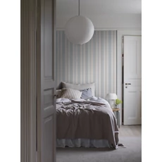 Kép 2/3 - Boras Csíkos klasszikus kék vlies tapéta arany csíkkal Gustaf Blue 53 cm X 10 m