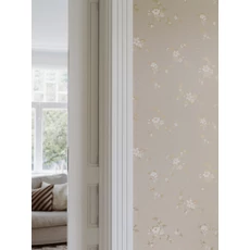 Kép 2/5 - Boras Elegáns virág mintás bézs-arany Saga Beige 53 cm X 10 m