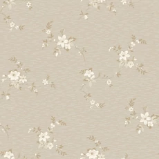 Kép 1/5 - Boras Elegáns virág mintás bézs-arany Saga Beige 53 cm X 10 m