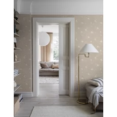 Kép 3/5 - Boras Elegáns virág mintás bézs-arany Saga Beige 53 cm X 10 m