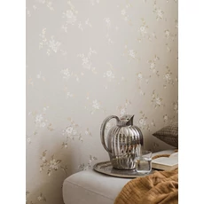 Kép 4/5 - Boras Elegáns virág mintás bézs-arany Saga Beige 53 cm X 10 m