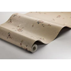 Kép 6/6 - Boras Elegáns virág mintás barna-arany Saga Beige 53 cm X 10 m