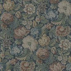 Kép 1/4 - Boras Jacquard hatású virágos sötétzöld vlies tapéta Nightingale Garden Multi 53 cm X 10 m