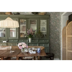 Kép 5/6 - Boras Jacquard hatású virágos zöld-púder vlies tapéta Nightingale Garden Multi 53 cm X 10 m