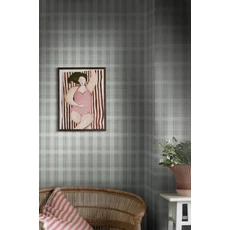 Kép 2/3 - Boras Skót kockás türkiz vlies tapéta Tailor´s Tweed Turquoise 53 cm X 10 m