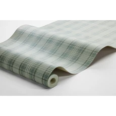 Kép 3/3 - Boras Skót kockás türkiz vlies tapéta Tailor´s Tweed Turquoise 53 cm X 10 m