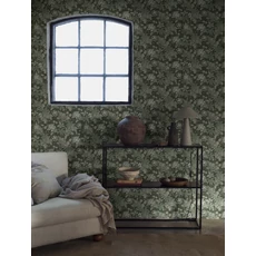 Kép 3/8 - Boras Levél mintás zöld vlies tapéta Lindskog Green 53 cm X 10 m