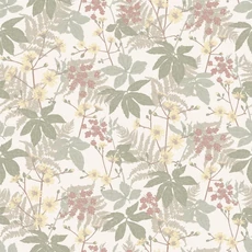 Kép 1/3 - Boras Levél mintás zöld-sárga vlies tapéta Lindskog Multi 53 cm X 10 m