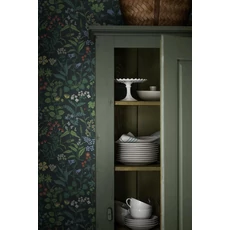 Kép 2/7 - Boras Mezei virágos skandináv sötétzöld vlies tapéta Flora Multi 53 cm X 10 m