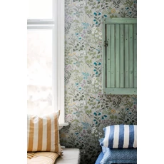 Kép 4/6 - Boras Mezei virágos skandináv szürke vlies tapéta Flora Multi 53 cm X 10 m