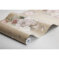 Kép 6/6 - Boras Klasszikus virágcsokros bézs-rózsaszín vlies tapéta Floral Charm Beige 53 cm X 10 m