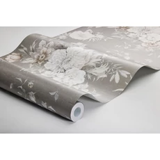 Kép 3/3 - Boras Klasszikus virágcsokros szürke vlies tapéta Floral Charm Grey 53 cm X 10 m