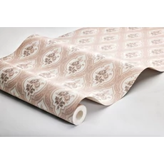 Kép 4/4 - Boras Klasszikus medalion mintás rózsaszín vlies tapéta Eternal Flower Pink 53 cm X 10 m