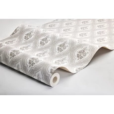 Kép 3/3 - Boras Klasszikus medalion mintás bézs vlies tapéta Eternal Flower Beige 53 cm X 10 m