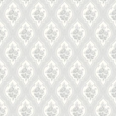 Kép 2/3 - Boras Klasszikus medalion mintás szürke vlies tapéta Eternal Flower Grey 53 cm X 10 m