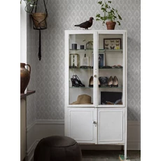 Kép 1/3 - Boras Klasszikus medalion mintás szürke vlies tapéta Eternal Flower Grey 53 cm X 10 m