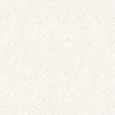 Kép 1/3 - Boras Elegáns ornamentikás fehér vlies tapéta Hidden Medallion White 53 cm X 10 m