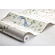 Kép 4/4 - Boras Romantikus madaras virágos bézs vlies tapéta Paradise Birds Multi 53 cm X 10 m