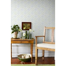 Kép 3/4 - Boras Klasszikus csempe mintázatú kék vlies tapéta Nyborg Blue 53 cm X 10 m