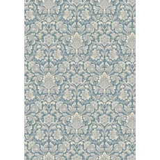 Kép 1/5 - Boras Barokk Ornamentikás kék vlies tapéta Foglavik Blue 53 cm X 10 m