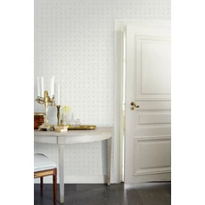 Kép 4/6 - Boras Skandináv rácsos fehér vlies tapéta Loka White 53 cm X 10 m