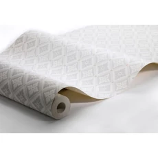 Kép 6/6 - Boras Skandináv rácsos fehér vlies tapéta Loka White 53 cm X 10 m