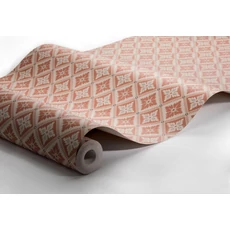 Kép 5/5 - Boras Skandináv rácsos piros vlies tapéta Loka Red 53 cm X 10 m