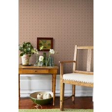 Kép 3/5 - Boras Skandináv rácsos piros vlies tapéta Loka Red 53 cm X 10 m