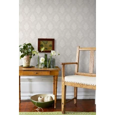Kép 2/5 - Boras Elegáns virág ornamentikás szürke vlies tapéta Sofia Grey 53 cm X 10 m