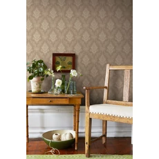 Kép 3/5 - Boras Elegáns virág ornamentikás barna vlies tapéta Sofia Brown 53 cm X 10 m