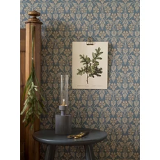 Kép 5/6 - Boras Skandináv virág mintás kék vlies tapéta Nora Blue 53 cm X 10 m