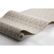 Kép 4/4 - Boras Skandináv virág mintás bézs vlies tapéta Nora Beige 53 cm X 10 m