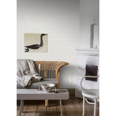 Kép 3/5 - Boras Skandináv virág mintás szürke vlies tapéta Nora Grey 53 cm X 10 m