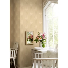 Kép 5/7 - Boras Klasszikus sárga vlies tapéta görög oszlopokkal Ellen Yellow 53 cm X 10 m