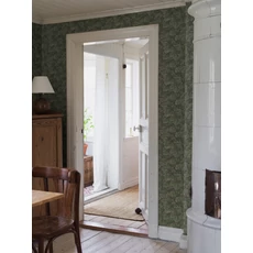 Kép 3/6 - Boras Gobelin hatású klasszikus levél mintás zöld vlies tapéta Waldemar Green 53 cm X 10 m