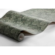 Kép 6/6 - Boras Gobelin hatású klasszikus levél mintás zöld vlies tapéta Waldemar Green 53 cm X 10 m