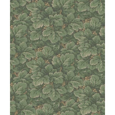 Kép 1/6 - Boras Gobelin hatású klasszikus levél mintás zöld vlies tapéta Waldemar Green 53 cm X 10 m