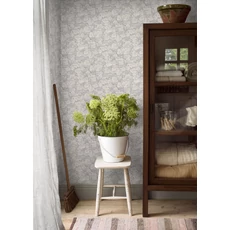 Kép 3/5 - Boras Gobelin hatású klasszikus levél mintás szürke vlies tapéta Waldemar Grey 53 cm X 10 m