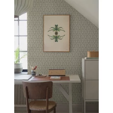 Kép 5/9 - Boras Skandináv virág mintás zöld vlies tapéta Nora Green 53 cm X 10 m