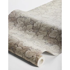 Kép 3/3 - Boras Gobelin hatású klasszikus levél mintás barna vlies tapéta Waldemar Beige 53 cm X 10 m