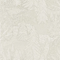 Kép 1/3 - Boras Modern fenyőfa mintás bézs vlies tapéta Northern Forest Beige 53 cm X 10 m