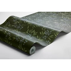 Kép 6/6 - Boras Apró bogyós sötétzöld vlies tapéta Forest Berries Multi 53 cm X 10 m