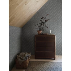 Kép 2/3 - Boras Pöttyös virágos kék vlies tapéta Hip Rose Blue 53 cm X 10 m