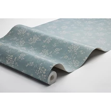 Kép 3/3 - Boras Pöttyös virágos kék vlies tapéta Hip Rose Blue 53 cm X 10 m