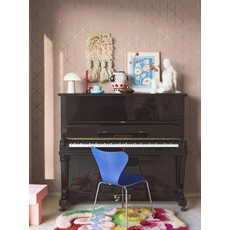 Kép 2/6 - Boras Geometriai mintás glamúr rózsaszín vlies tapéta Diamonds Pink 53 cm X 10 m