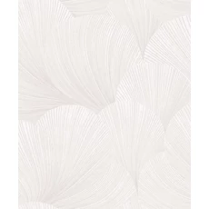 Kép 1/3 - Boras Kagyló mintás modern fehér vlies tapéta Mirage White 53 cm X 10 m