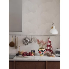 Kép 2/3 - Boras Kagyló mintás modern fehér vlies tapéta Mirage White 53 cm X 10 m