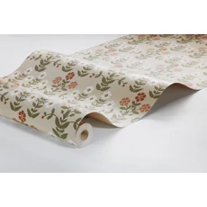 Kép 5/5 - Boras Klasszikus skandináv virág mintás zöld-piros vlies tapéta Sippor Red 53 cm X 10 m