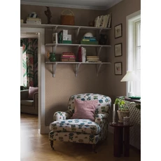 Kép 6/7 - Boras Rácsos virágos skandináv piros vlies tapéta Love Red 53 cm X 10 m